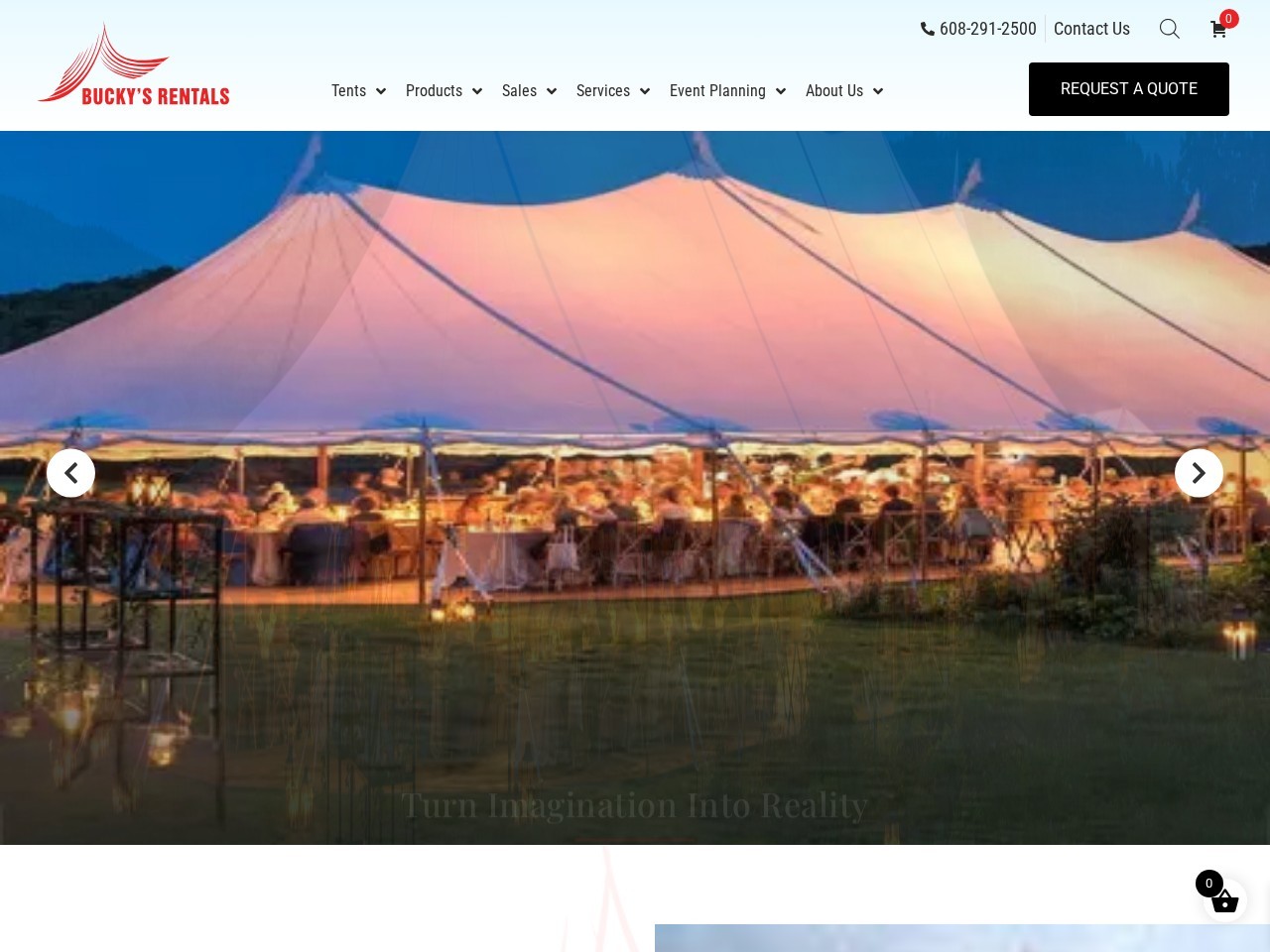 Screenshot of buckysrentals.com