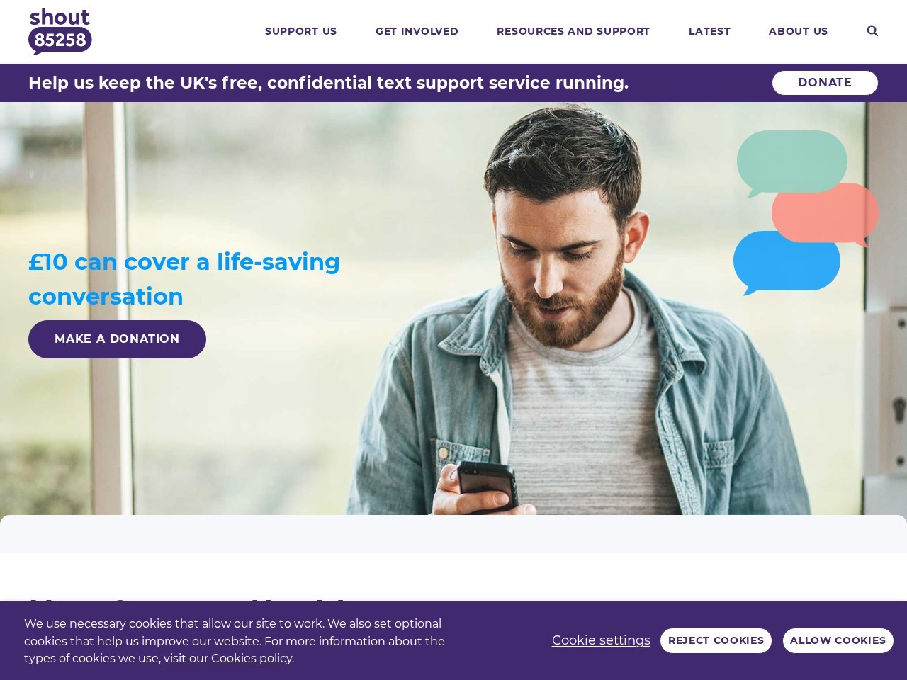 Screenshot of giveusashout.org