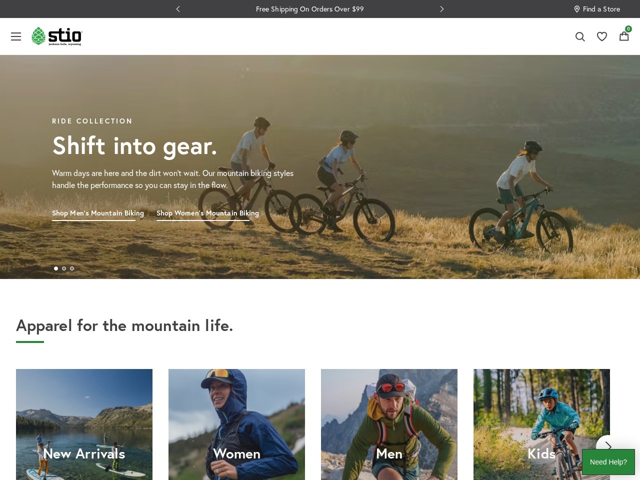 Screenshot of stio.com