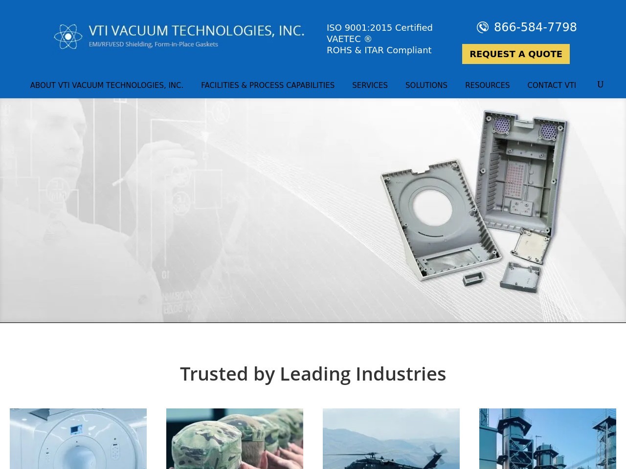 Home Page screenshot for vactecinc.com